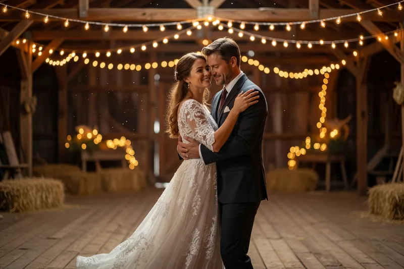 barn wedding dance