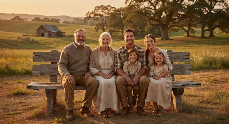 family farm portrait