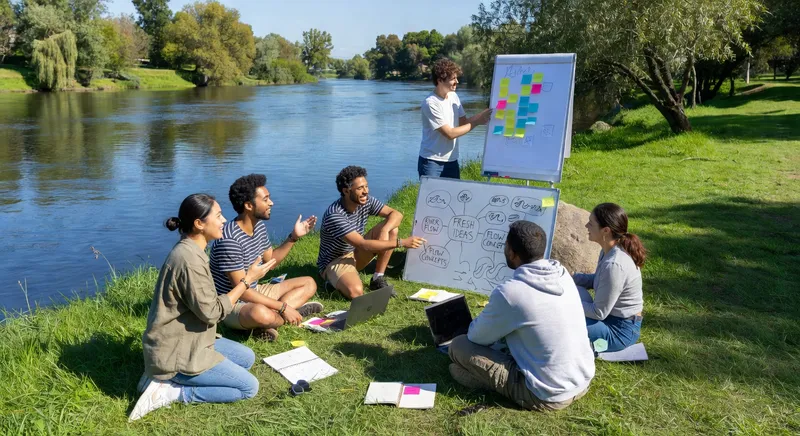 team brainstorm river